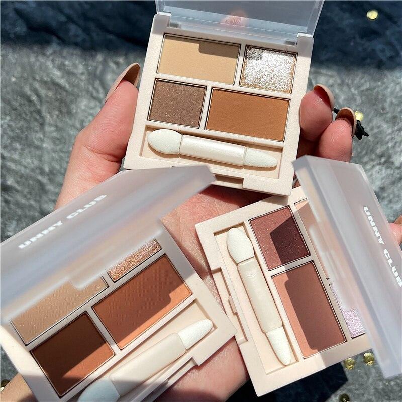 4 Color Maquillage Eyeshadow Pallete Shimmer Matte Glitter Makeup Eye Shadow Palette Metallic Diamond Makeup paleta de sombra - MY WORLD