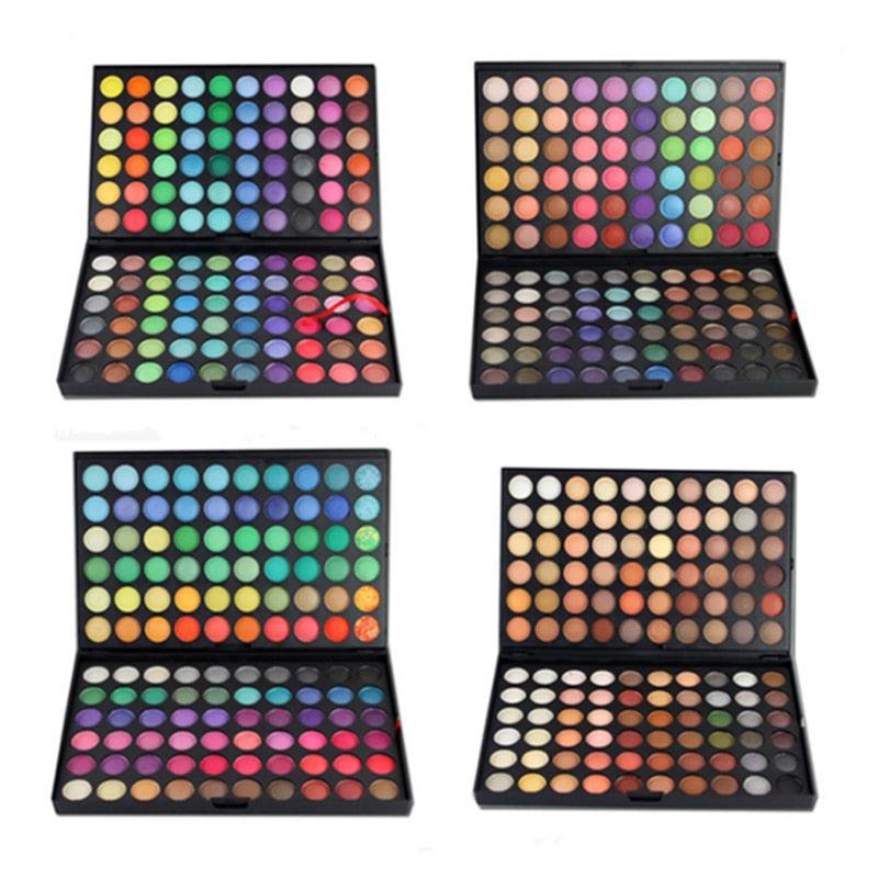 BEAUTY GLAZED 120 Color Eye Makeup Waterproof  Eye Shadow Make Up Palette Glitter Matte Pigmented Powder Pressed Eyeshadow - MY WORLD