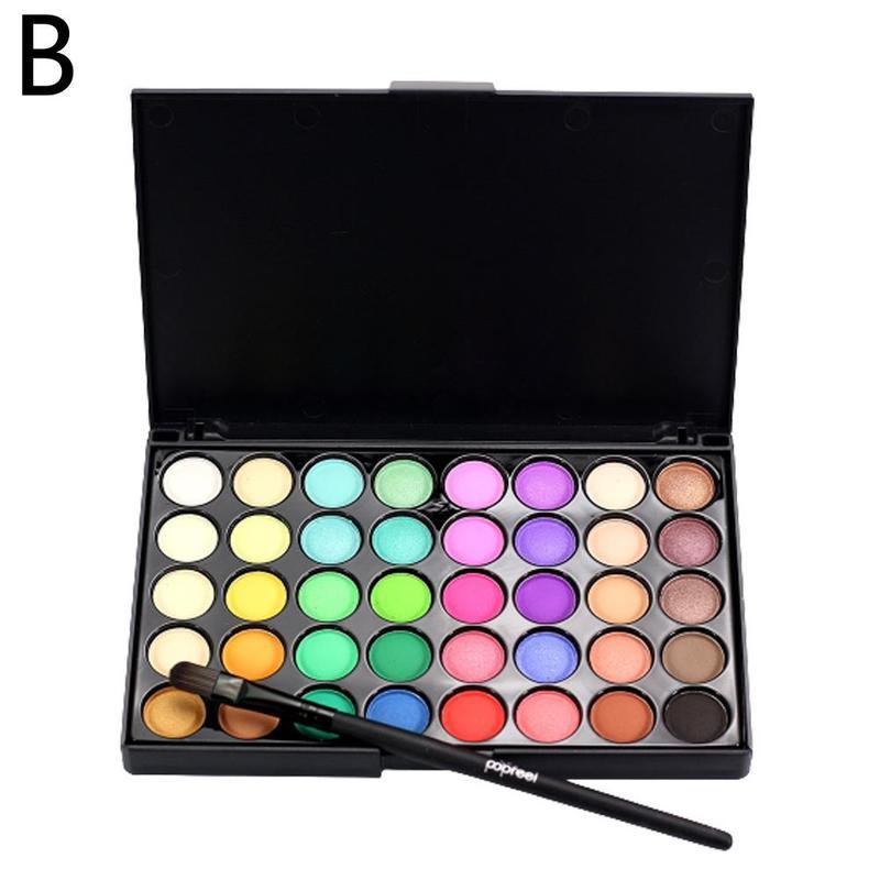 40 Colors Eyeshadow Palette Matte Glitter Eye Shadow Makeup Long Lasting Not Smudge With Brush Nude Paleta De Sombras Cosmetic - MY WORLD