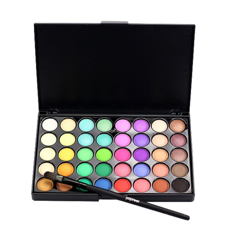 40 Colors Eyeshadow Palette Matte Glitter Eye Shadow Makeup Long Lasting Not Smudge With Brush Nude Paleta De Sombras Cosmetic - MY WORLD