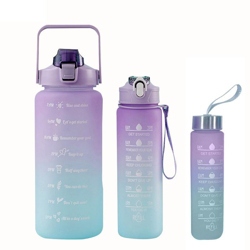 3pcs/Set Sports Large Capacity Water Bottle School Girl Children Kawaii Cute Drinking Cup for Male Female Jug Hiking Camping Cup - MY WORLD