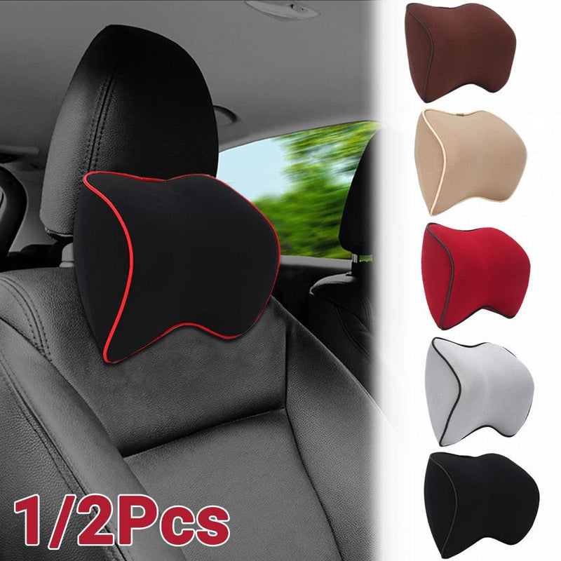 Car Headrest Neck Pillow Auto Car Seat Pillow Memory Foam Breathable Head Support Neck Rest Protector Automobiles Interior - MY WORLD
