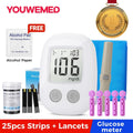 Blood Glucose Meter Glucometer Diabetes Medical Devices with Test Strips Lancets Blood Sugar Meter Tester glucometro Monitor - MY WORLD