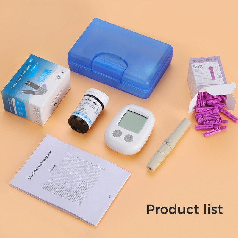 Blood Glucose Meter Glucometer Diabetes Medical Devices with Test Strips Lancets Blood Sugar Meter Tester glucometro Monitor - MY WORLD