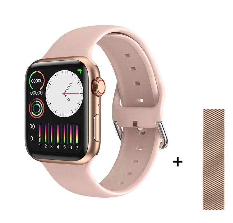 Smart Watch Series 8 Carregamento sem fio Bluetooth Faz amadas Smartwatch. Para Homens Mulheres Esporte Fitness Pulseira para Apple Watch IWO - MY WORLD