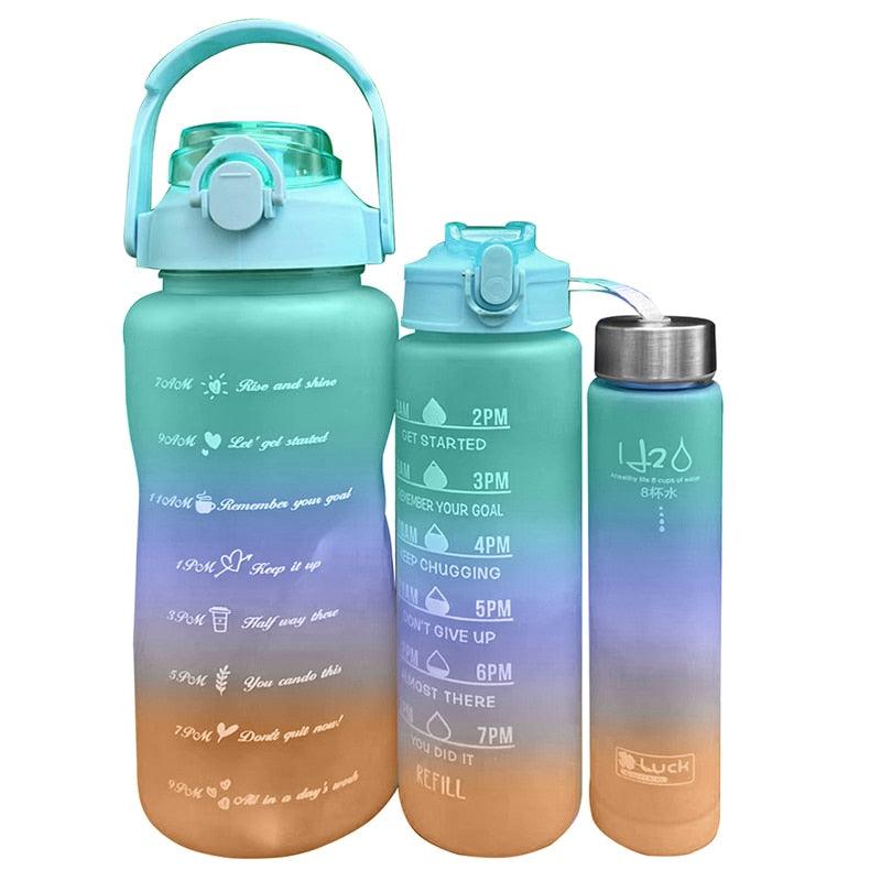 3pcs/Set Sports Large Capacity Water Bottle School Girl Children Kawaii Cute Drinking Cup for Male Female Jug Hiking Camping Cup - MY WORLD