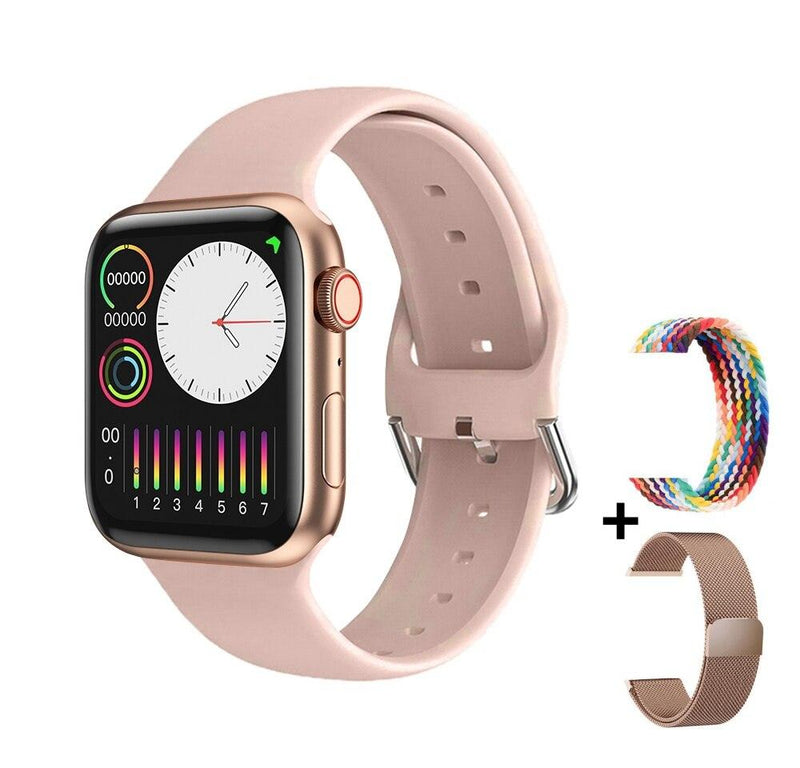 Smart Watch Series 8 Carregamento sem fio Bluetooth Faz amadas Smartwatch. Para Homens Mulheres Esporte Fitness Pulseira para Apple Watch IWO - MY WORLD