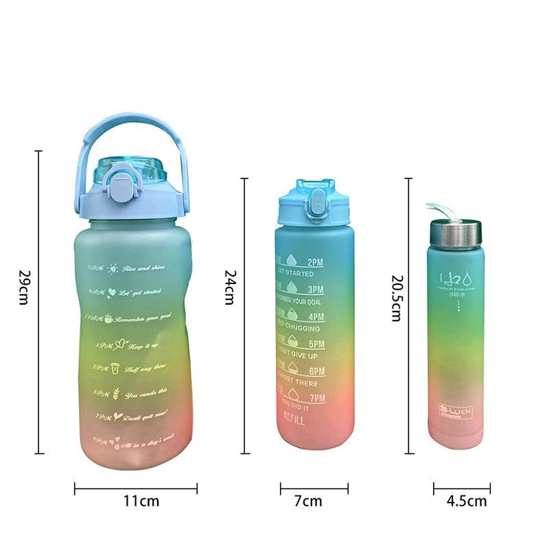 3pcs/Set Sports Large Capacity Water Bottle School Girl Children Kawaii Cute Drinking Cup for Male Female Jug Hiking Camping Cup - MY WORLD