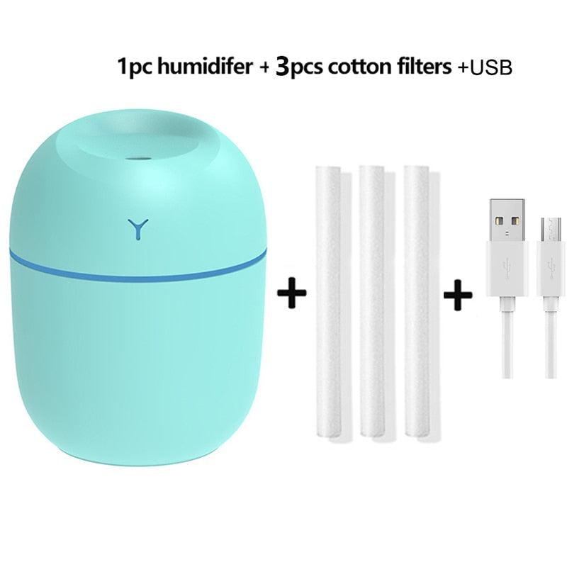 MINI UMIDIFICADOR DE AR PORTÁTIL  usb aroma difusor de óleo essencial com lâmpada led  220ml - MY WORLD