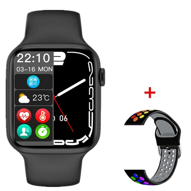 Smart Watch Series 8 Carregamento sem fio Bluetooth Faz amadas Smartwatch. Para Homens Mulheres Esporte Fitness Pulseira para Apple Watch IWO - MY WORLD