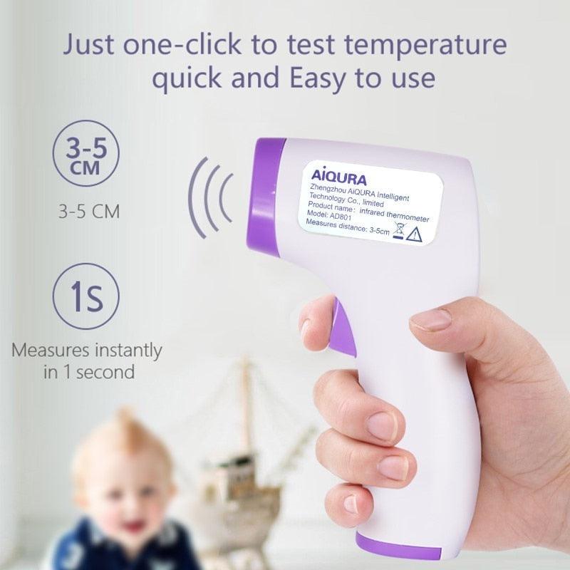 Aiqure Baby Digital Infrared Forehead Thermometer Fever Contactless Clinical Electronic Medical Temperature Meter Adult - MY WORLD