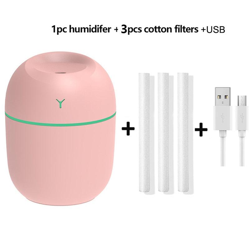 MINI UMIDIFICADOR DE AR PORTÁTIL  usb aroma difusor de óleo essencial com lâmpada led  220ml - MY WORLD