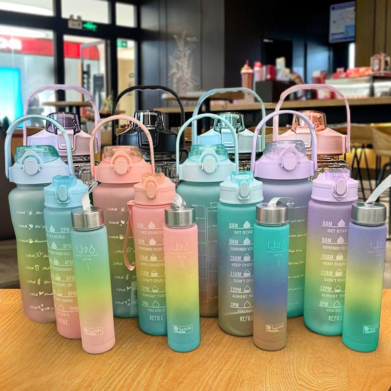 3pcs/Set Sports Large Capacity Water Bottle School Girl Children Kawaii Cute Drinking Cup for Male Female Jug Hiking Camping Cup - MY WORLD