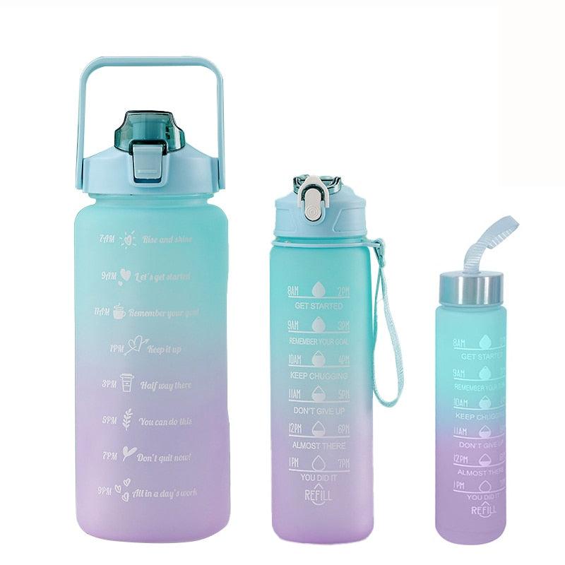 3pcs/Set Sports Large Capacity Water Bottle School Girl Children Kawaii Cute Drinking Cup for Male Female Jug Hiking Camping Cup - MY WORLD