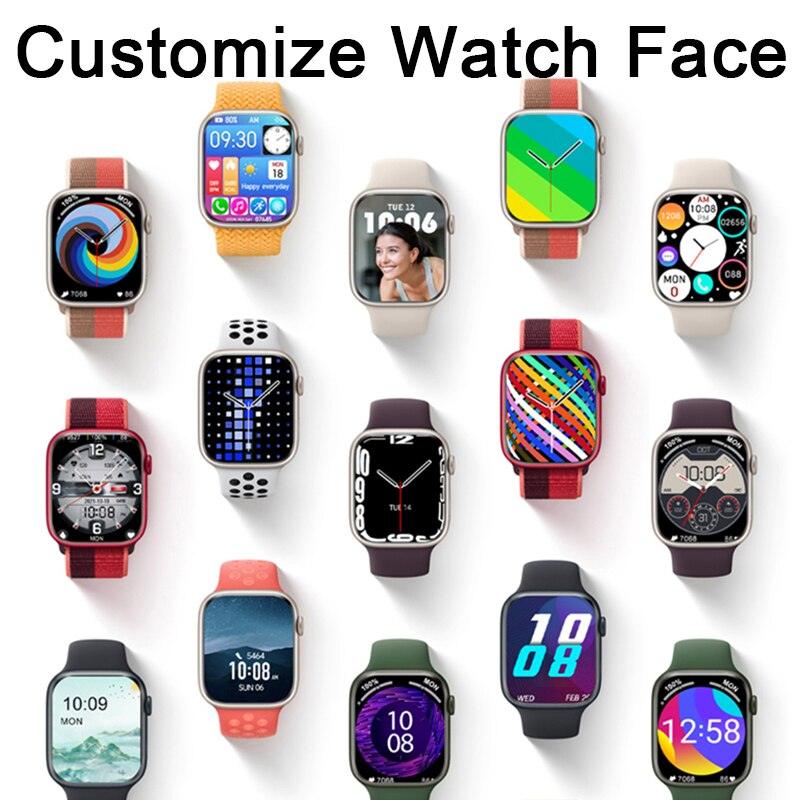 Smart Watch Series 8 Carregamento sem fio Bluetooth Faz amadas Smartwatch. Para Homens Mulheres Esporte Fitness Pulseira para Apple Watch IWO - MY WORLD