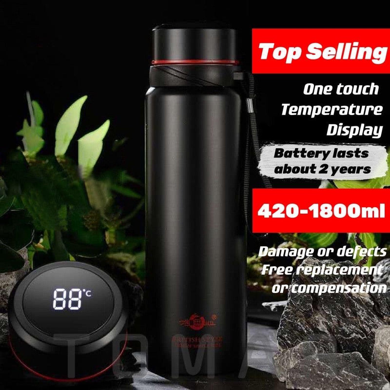 420-1800ml Large Capacity 304 Stainless Steel Tumbler Vacuum Thermal Flask Thermos Water Coffee Tea Portable Bottle Dropship - MY WORLD